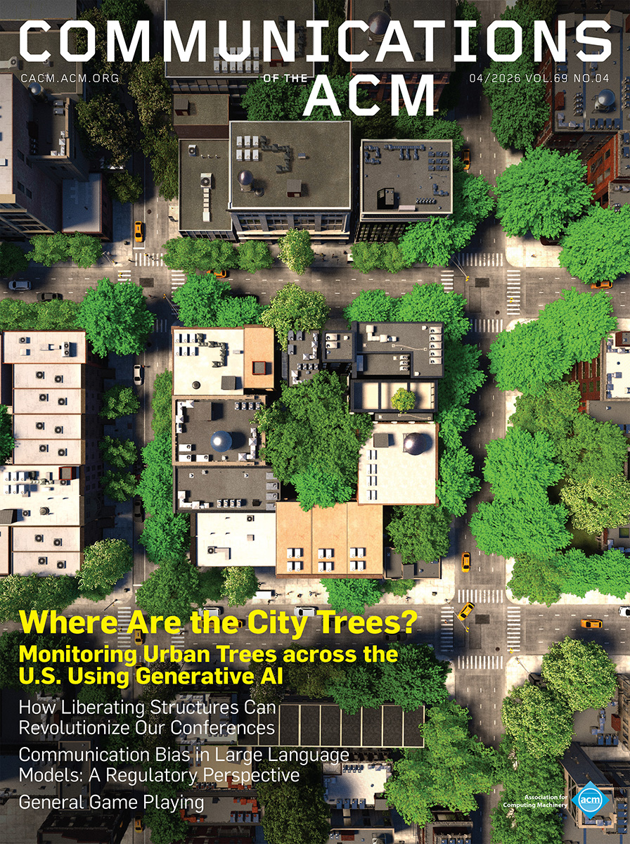 Where are the city trees. Front cover Communication of the ACM